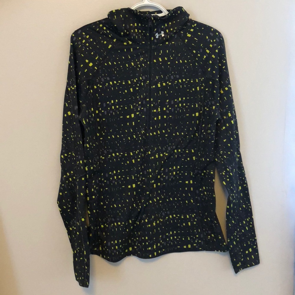 Black and neon Under Armour quarter zip
